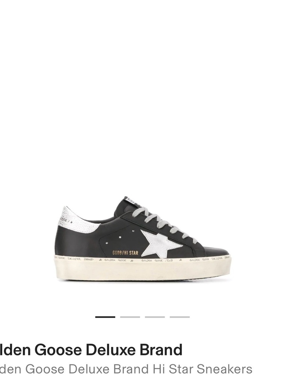 Golden Goose Black Leather Low-Top Sneakers with Silver Star